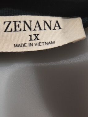 -Zenana Premium 1X Green Top Pull Over Long Sleev